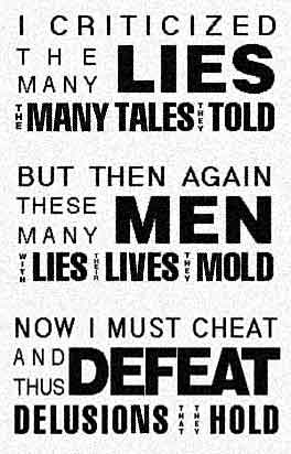 I criticized the many LIES...